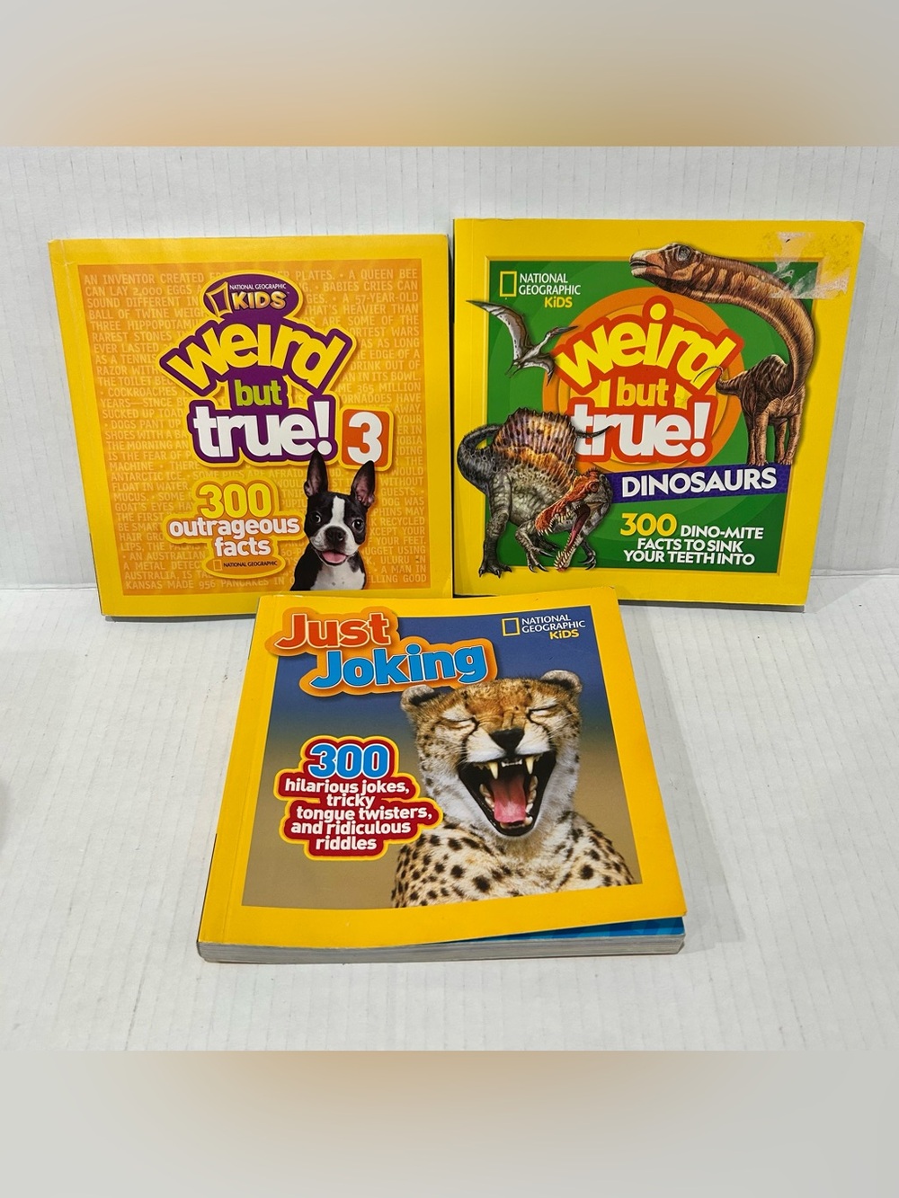 National Geographic Kids "Weird but True!" & "Just Joking" Book Bundle of 3